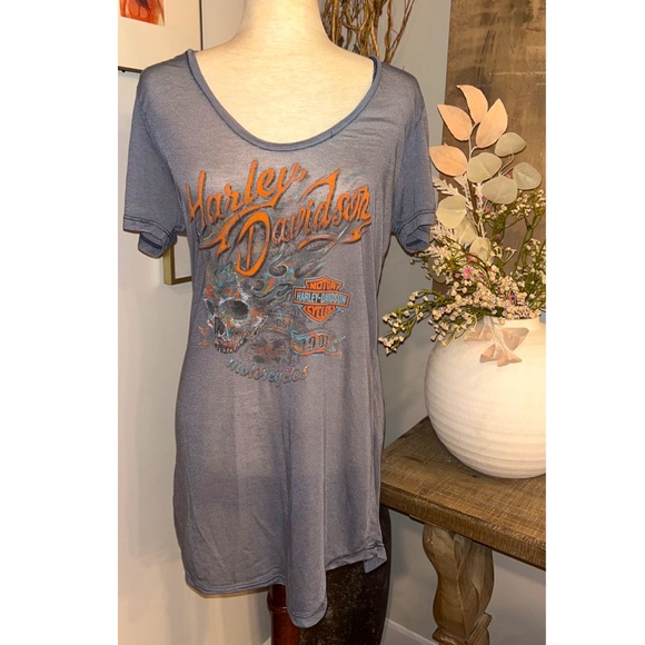 Harley-Davidson Tops - Harley-Davidson distressed graphic tee size L